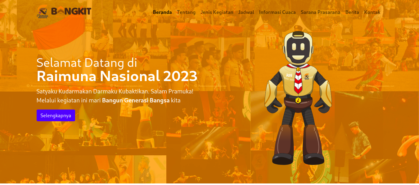 Landing Page Raimuna Nasional XII tahun 2023 project preview